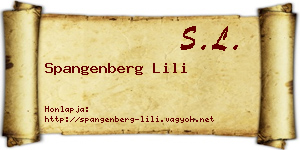 Spangenberg Lili névjegykártya