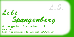 lili spangenberg business card